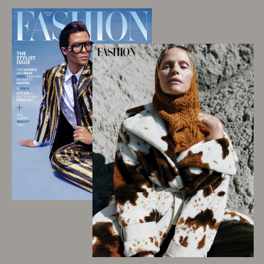 An editorial image in Fashion featuring a FREED coat.